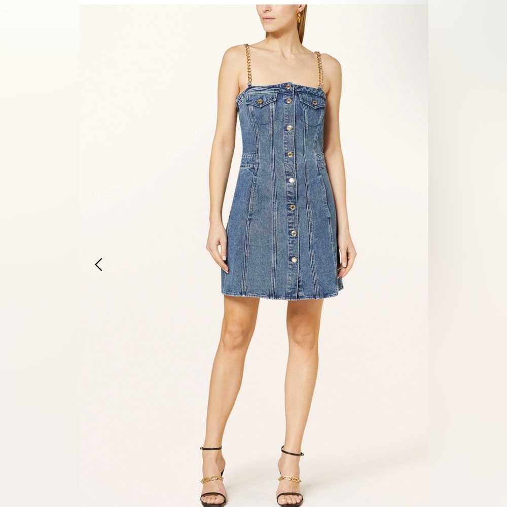 Michael Michael Kors denim short dress with gold chain
